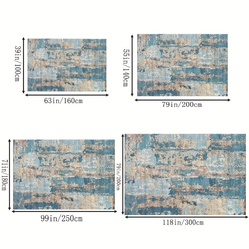 Bohemian Tribal Area Rug Modern Abstract Design