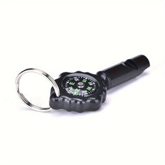 Camping Whistle Compass Keychain 2 in 1