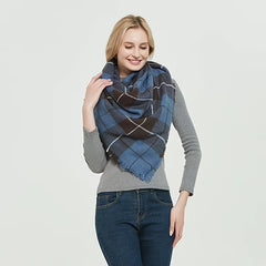 Soft Blanket Scarf Long Shawl for Winter Outdoor Hiking Camping