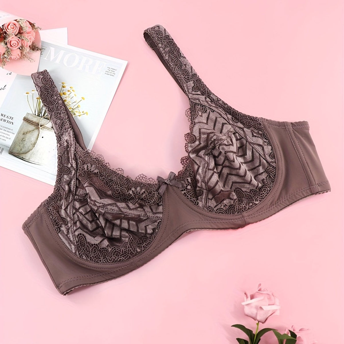 Women's Plus Lace Stretch Minimizer Bra