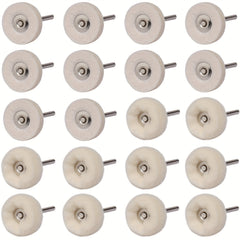 20pcs 25mm Wool Felt Polishing Wheel Set for Drill Grinder
