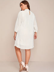  Mock Neck Cut Out Long Sleeve Mini Dress