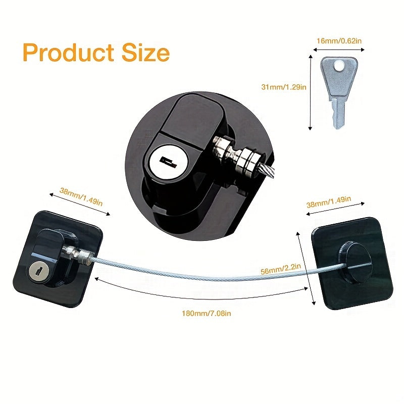 Child Safety Locks 2 Pack Multifunctional Window Drawer Refrigerator Lock