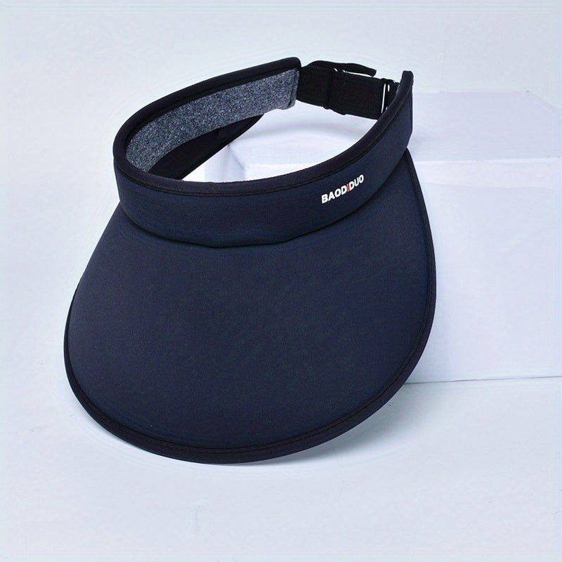 Solid Visor Hat Casual Ponytail Sun Hat UV Protection Foldable