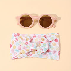 2pcs Fruits Floral Print Headbands & Sunglasses Set for Girls