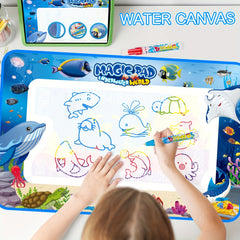 Ocean Themed Magical Painting Mat for Kids Large Water Canvas Art Activity