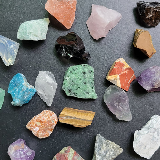 100g Mixed Natural Rough Stones for Tumbling, Polishing, Healing