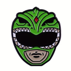 Green Soldier Metal Emblem Anime Cartoon Brooch For Men