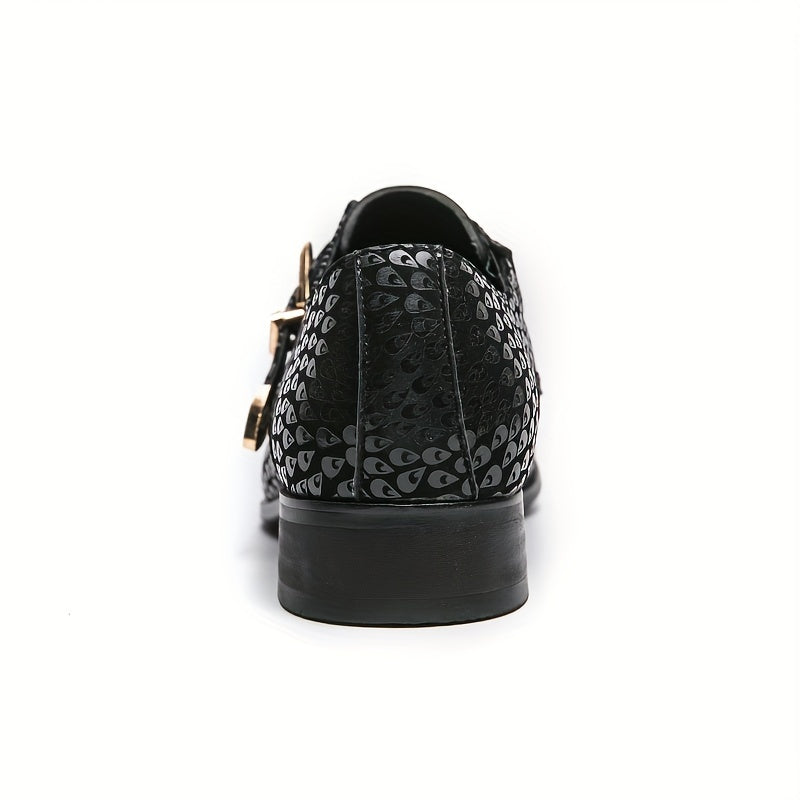 Women's Buckle Strap Oxfords Square Toe Low Top Shoes