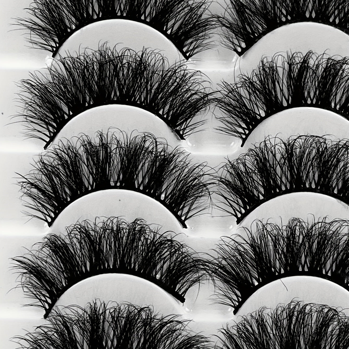 5 Pairs Thick Crisscross Faux Mink Eyelashes Natural Volume Makeup False Lashes