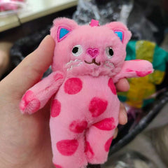 Cute Cat Plush Keychain Bag Pendant Polka Dot Cat Stuffed Animal Toy