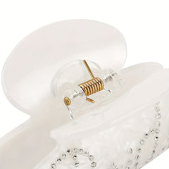 Acrylic Bridal Hair Claw Clip With Rhinestone Bride Sign Hair Accessory