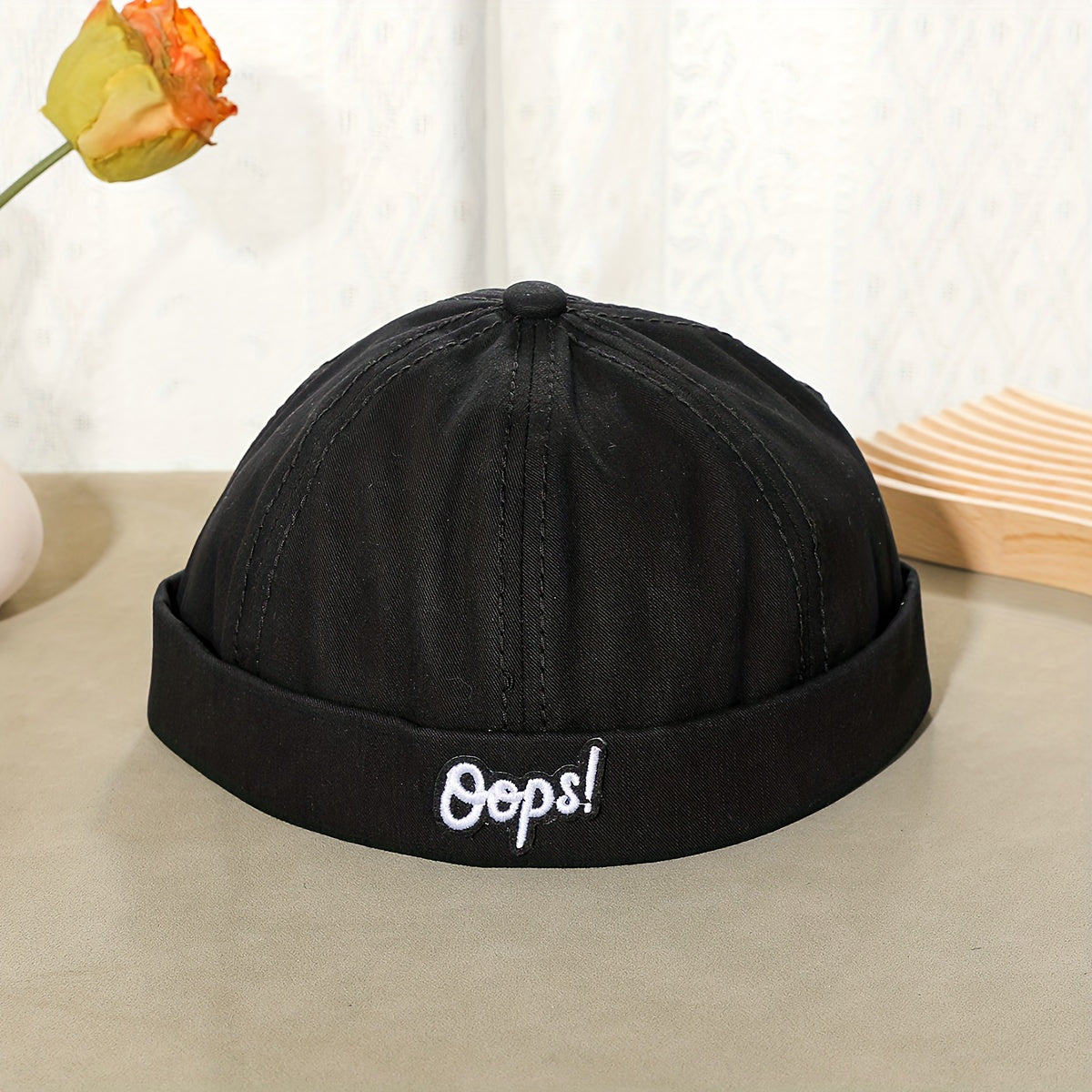 Cotton Sunshade Skullies & Beanies Hat With Alphabets