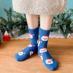 5 Pairs Christmas Print Socks for Women