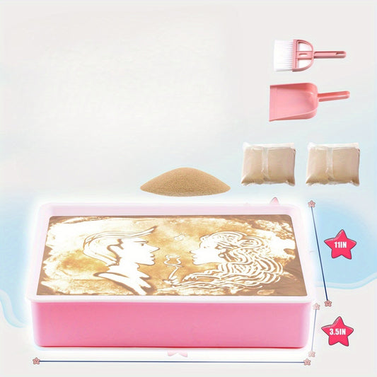 Soft Sand Pink Sand Painting Sensory Puzzle Set