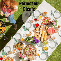 Disposable Plastic Tablecloth for Parties - Rectangle Table Cover