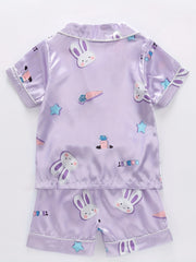 Girls Easter Bunny Graphic Pajamas Set