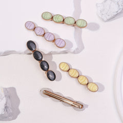 5pcs Hair Clips Marbling Bobby Pin Hair Slides Non Slip Hair Decoration