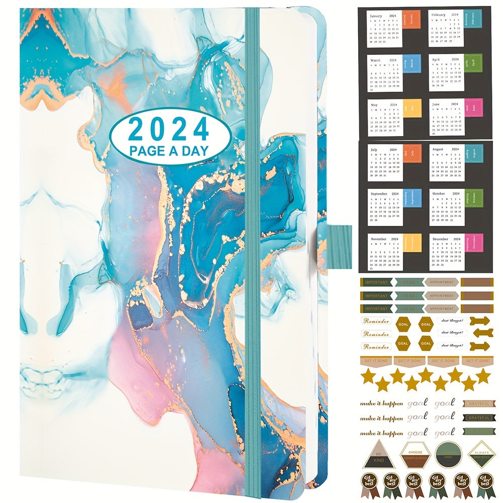 1pc A5 Page A Diary January-December Monthly Planners Banded Cover