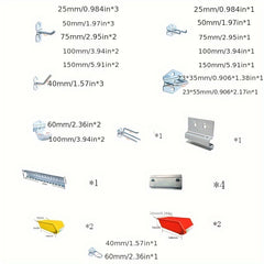 39-Piece Garage Hooks Hardware Set for Tools Storage, Excluding Pegboard