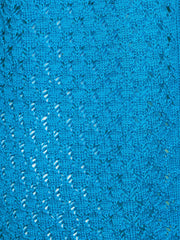 Solid Hollow Out Open Front Cardigan