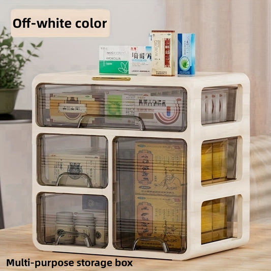 Family Medicine Box Storage Drawer Large Capacity First Aid Box