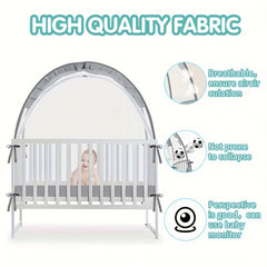 Pink Baby Crib Mosquito Net Tent Foldable Durable Alloy Frame