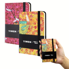 YIWEN A7 Abstract Pattern Journal Notebook Lined & Blank Pages Pocket Sized