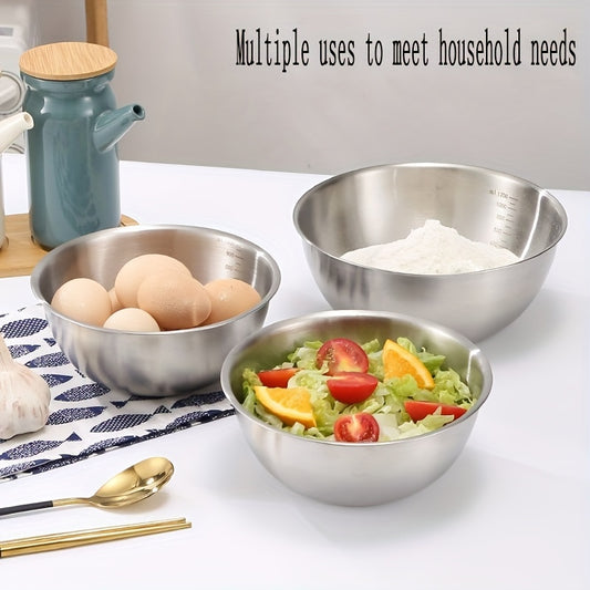 Large Stainless Steel Dessert Bowl for Serving Mixing Baking - 1pc