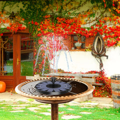 Solar Fountain Bird Bath Fountain Upgrade Glass Panel Solar Fountain