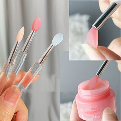 Silicone Lip Brush With Cover Dustproof Lip Film Brush Lipstick Brush