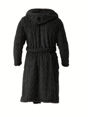 Cozy Hooded Night Robe with Belt, Women's Sleepwear
