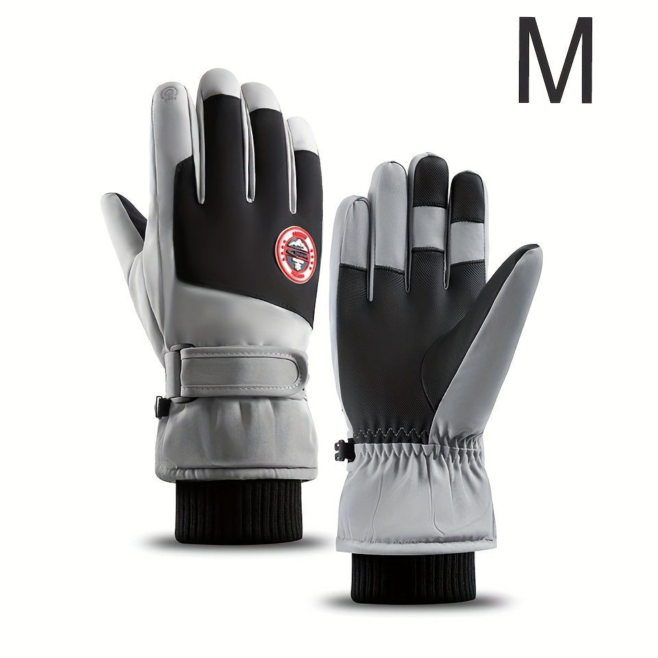 Non Slip Waterproof Velvet Gloves Warm Touch Screen Ski Gloves