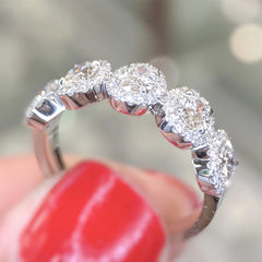 Zircon Inlaid Round Promise Ring for Women Bridal Proposal Jewelry