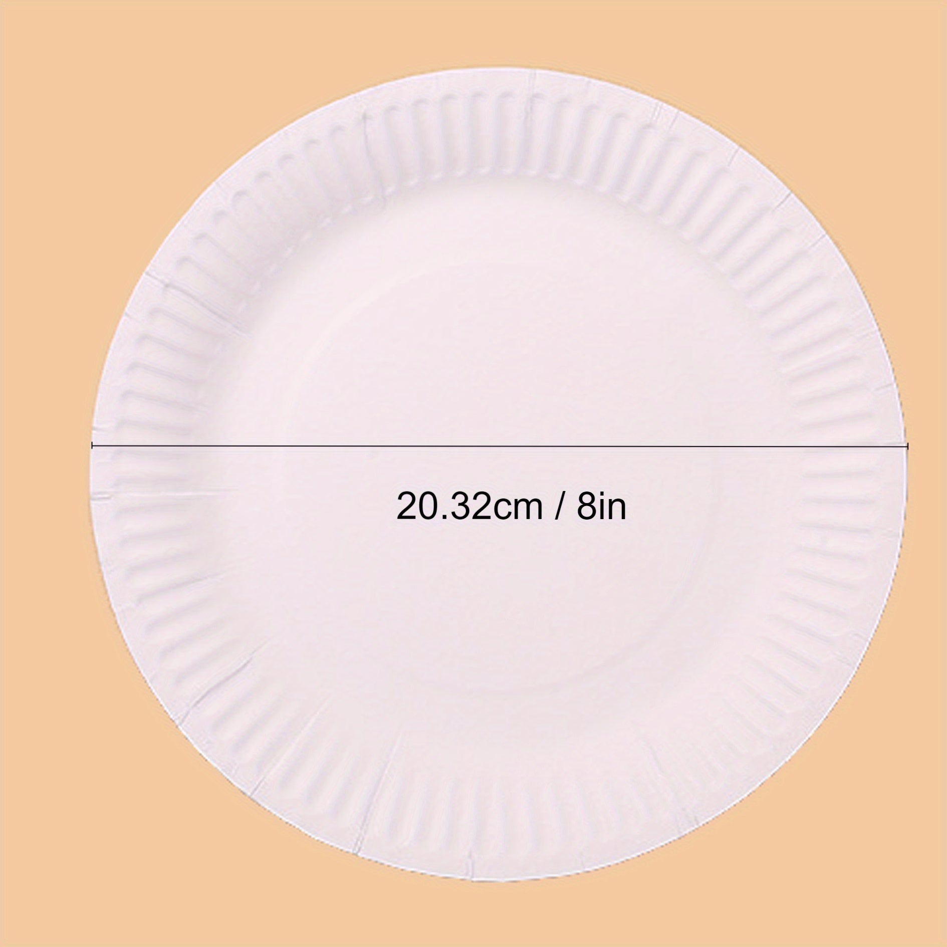 50pcs Disposable Plates for Home & Restaurant 15-22cm Biodegradable