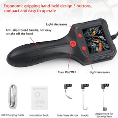 Handheld Borescope Endoscope Inspection Camera 6 LED Lights