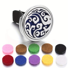 Car Aromatherapy Diffuser Locket Car Clip with 10pcs Mixed Pads