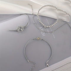 Bohemian Heart Golden Chain Bracelets Set 4pcs