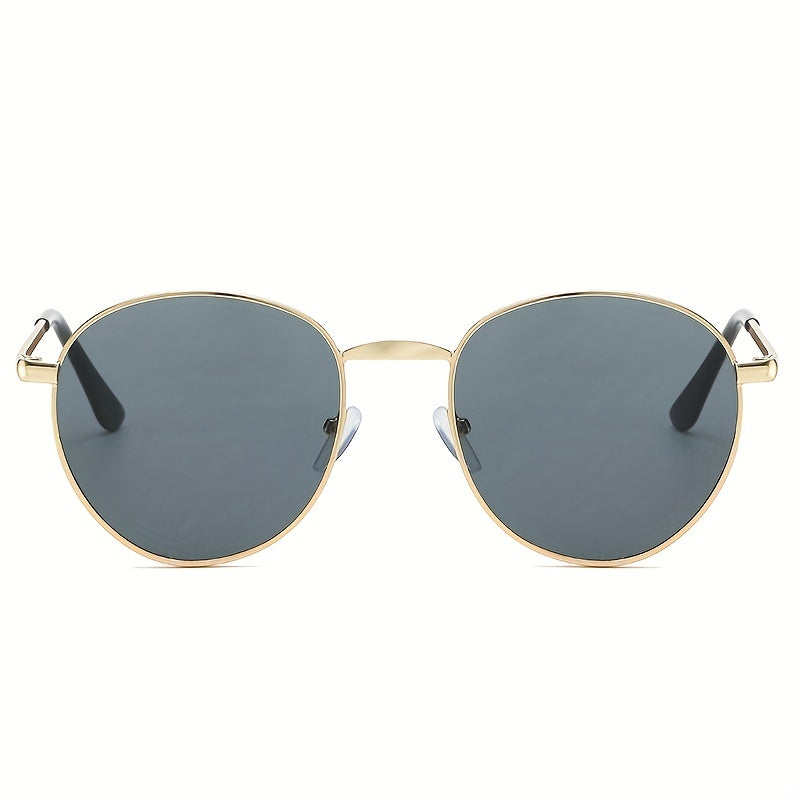 Metal Sunglasses Retro Vintage Driving Travel UV400 with Case