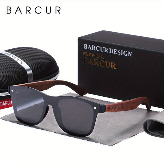 Men's Wooden UV400 Sunglasses for Outdoor Activities