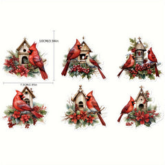 Red Bird Christmas Decorations Tree Hanging