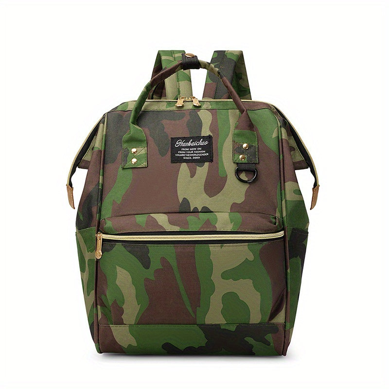 Camouflage Tote Backpack Colorblock Rucksack Diaper Bag