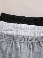 3pcs Toddler Girls Elastic Waist Biker Shorts Set