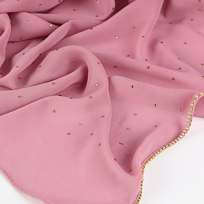 Wrinkles Pearl Chiffon Hijab Head Scarf Women Solid Bubble Wrap Shawls