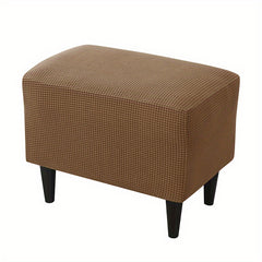 Stretch Footstool Slipcover Small Rectangle Storage Stool Cover