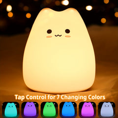 Cat Lamp Night Light For Girls Bedroom Kitty Lamp Birthday For Kids Baby Toddler