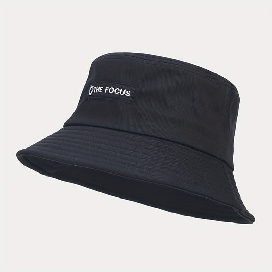 Letter Embroidery Bucket Hat Unisex Sun Protection Basin Hat
