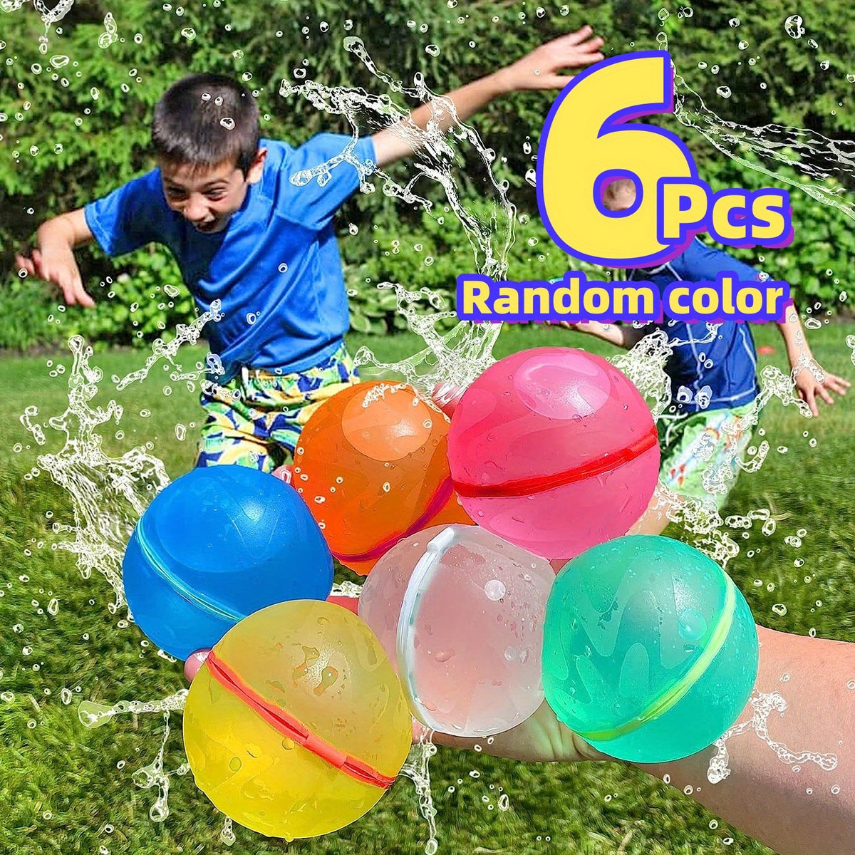 6pcs Magnetic Silicone Water Ball Packet
