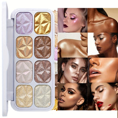 8 Colors Highlighter Contouring Palette for Face