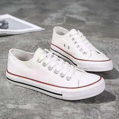 Women's Lace Up Skate Shoes Canvas Low Top Sneakers